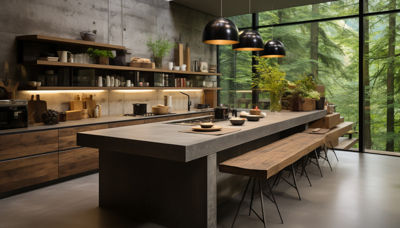 Concevoir votre cuisine avec un aspect béton ?